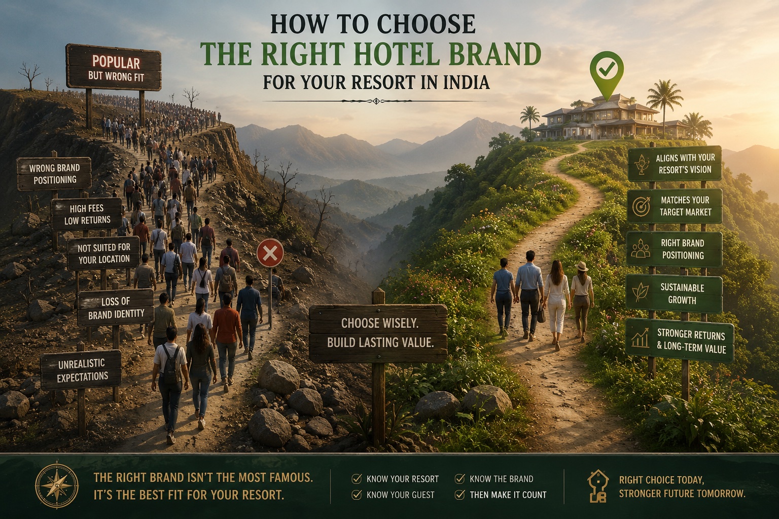 How to Choose the Right Hotel Brand for Your Resort in India — infographic by BrandSync Hospitality